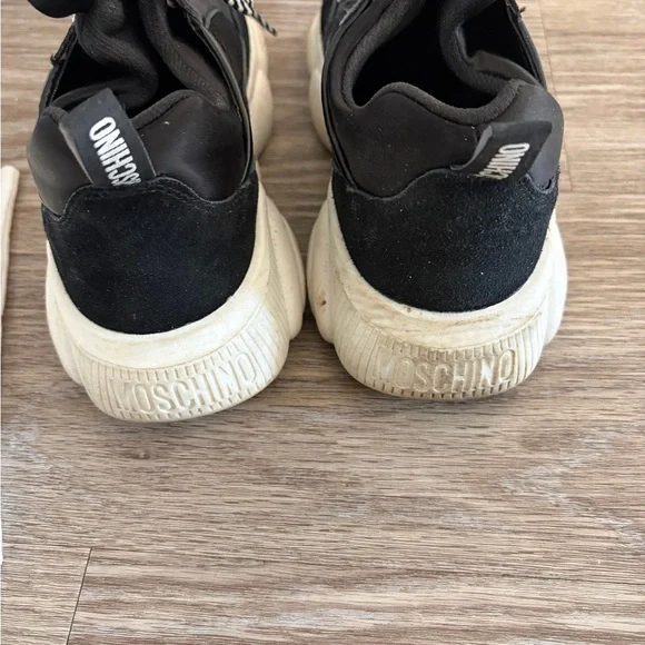 MOSCHINO - “AUTHENTIC” Black and White Sneakers - Picture 4 of 6